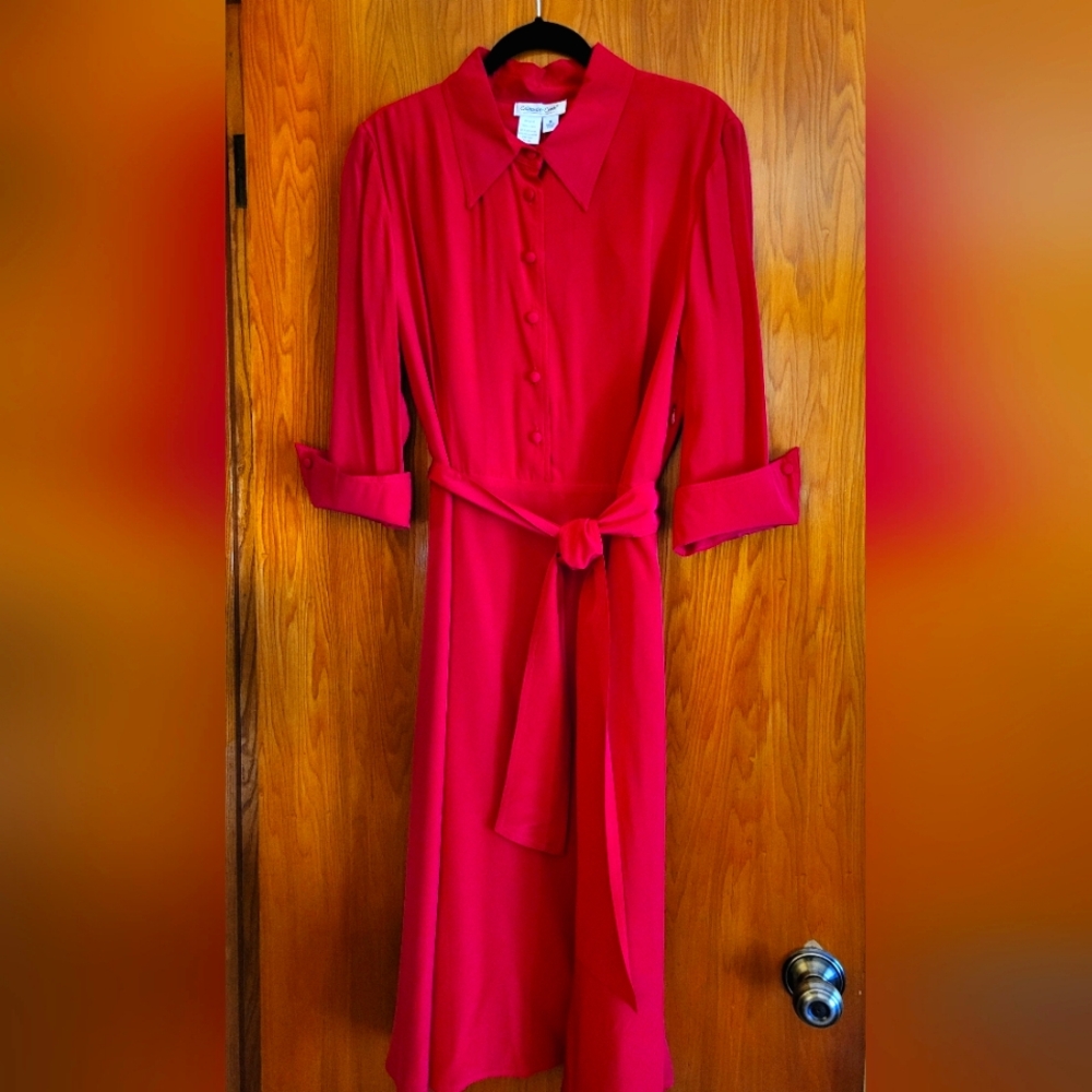 Coldwater Creek Silk Button/Tie Front Dress